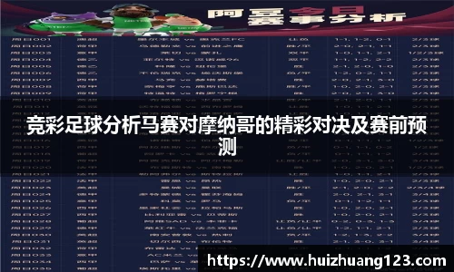 竞彩足球分析马赛对摩纳哥的精彩对决及赛前预测